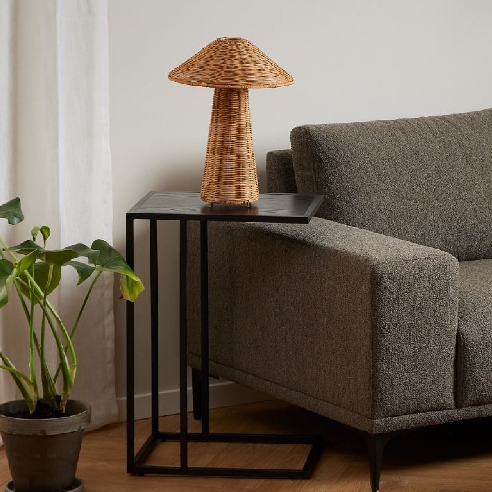 Read more about Sparks wooden side table with metal frame in black