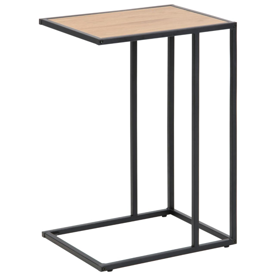 Read more about Sparks wooden side table in matt wild oak with black frame