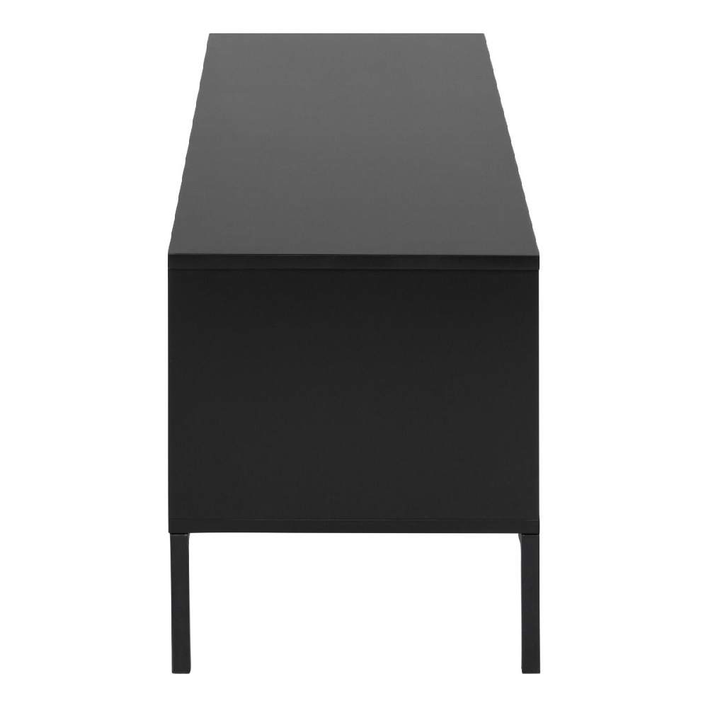 Sparks Wooden TV Stand With 2 Doors 1 Drawer In Ash Black
