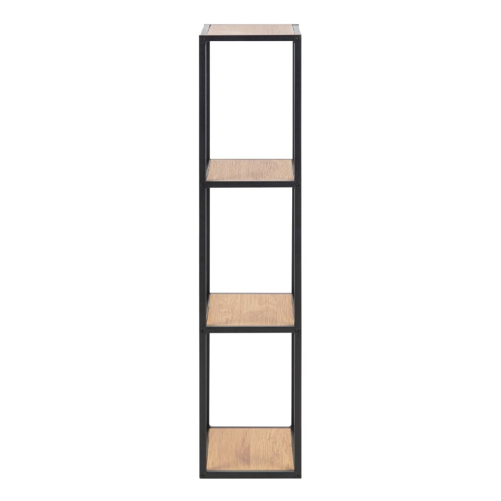 Sparks Wooden Wall Shelf With 2 Shelves In Oak And Black