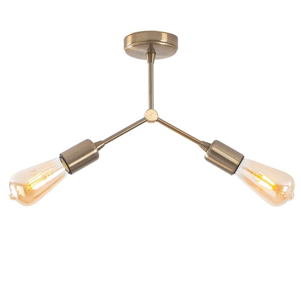 Sparrow 2 Light Metal Ceiling Light in Vintage