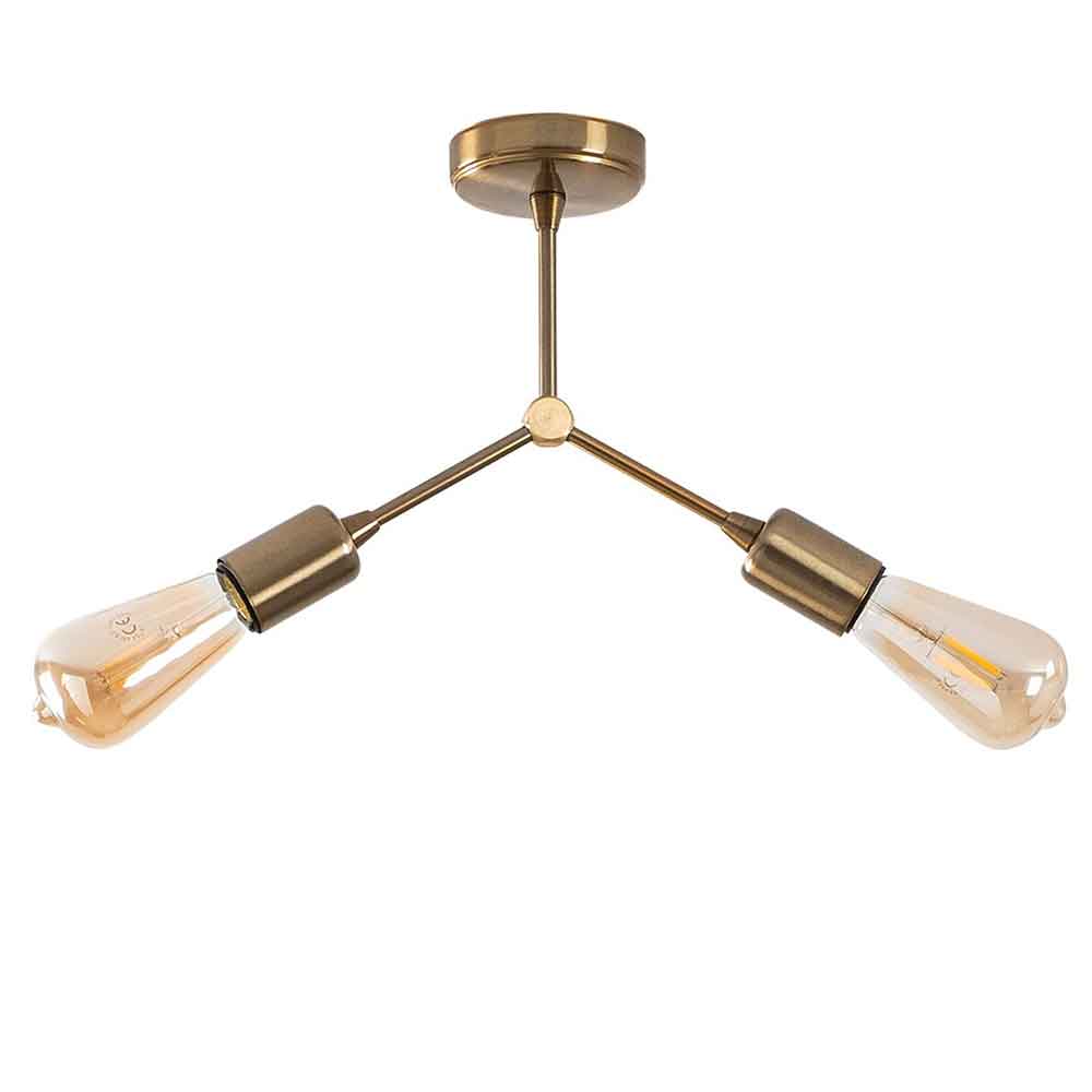 Sparrow 2 Light Metal Ceiling Light in Vintage