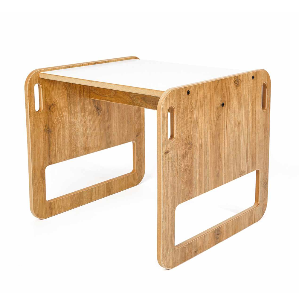 Sparrow Wooden Table and Chair in White and Natural