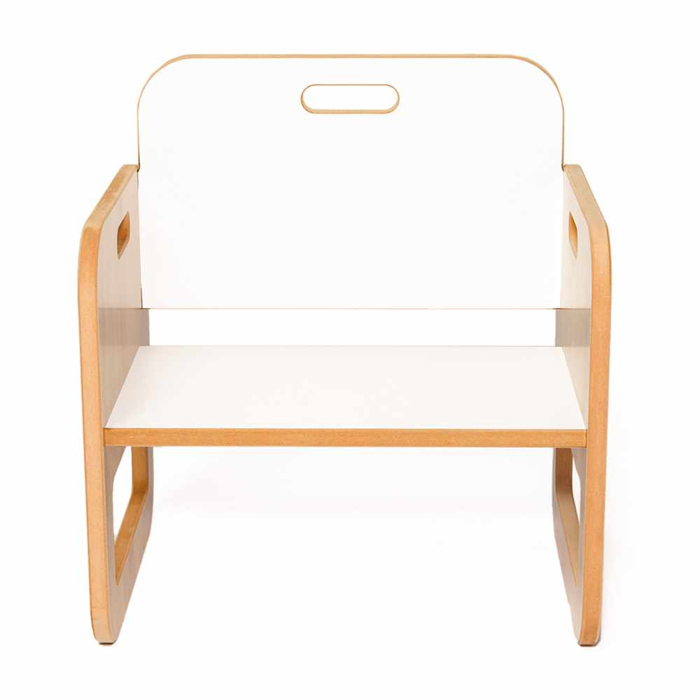 Sparrow Wooden Table and Chair in White and Natural