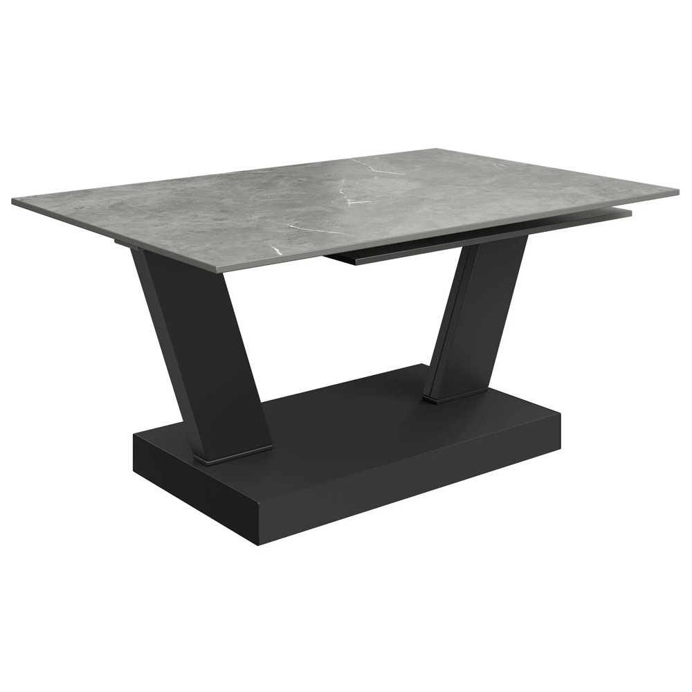 Spartanburg Sintered Stone Ceramic Coffee Table In Matte Grey