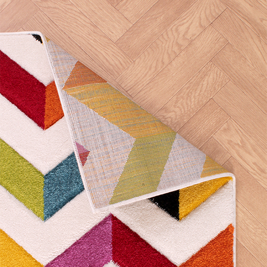 Spectra Carved 120x170cm Coral Rug In Multi-Colour