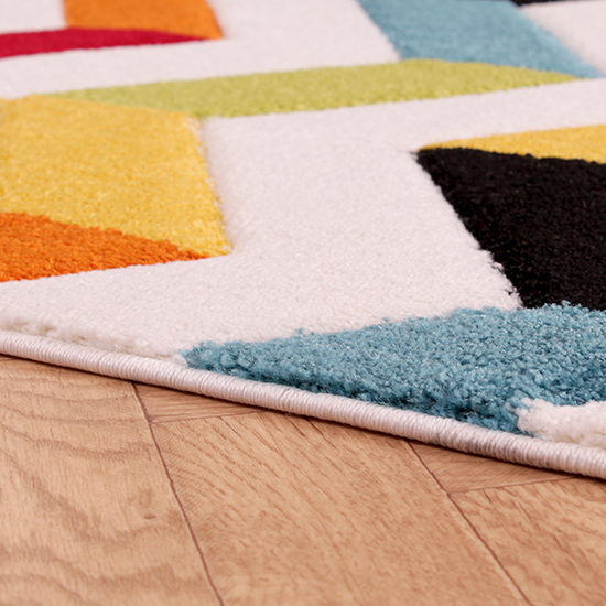 Spectra Carved 120x170cm Coral Rug In Multi-Colour