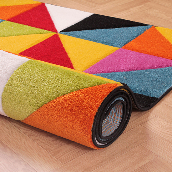 Spectra Carved 66x230cm Destin Rug In Multi-Colour