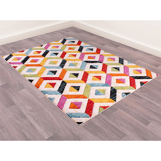 Spectra Carved 66x230cm Sarasota Rug In Multi-Colour