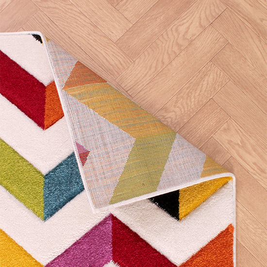 Spectra Carved 80x150cm Coral Rug In Multi-Colour