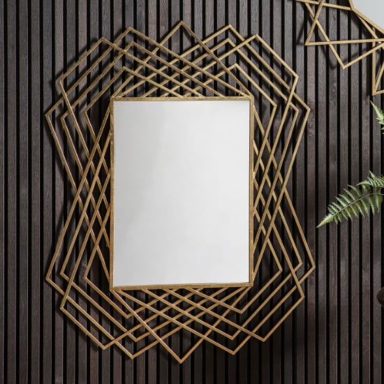 Read more about Spectra rectangular wall mirror in gold frame