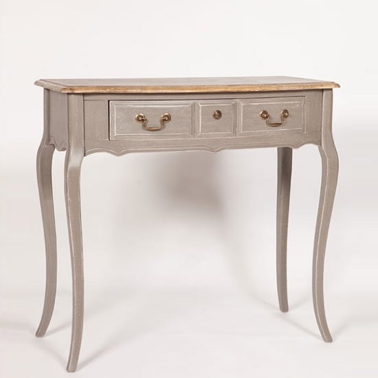 Spencer Wooden Console Table Small In Grey With 2 Drawers Furniture