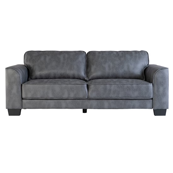 Salford Fabric 3 Seater Sofa In Distressed Grey