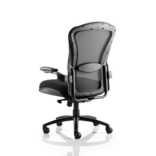 Spencer Modern Home Office Chair In Black With Castors_3