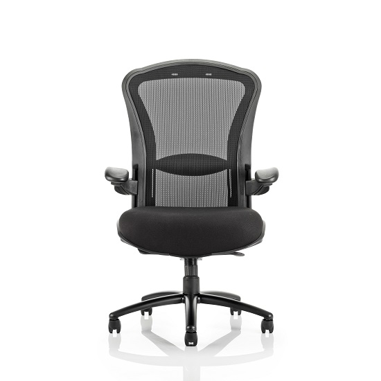 Spencer Modern Home Office Chair In Black With Castors_4