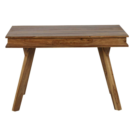 Read more about Spica wooden dining table medium in natural sheesham