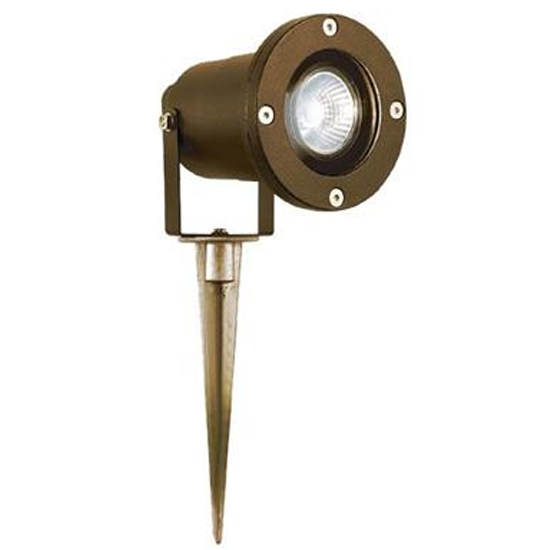 Read more about Spikey led outdoor spotlight in rust brown