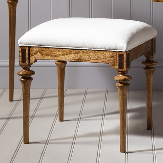Herndon Wooden Dressing Table Stool In Lacquered Sale