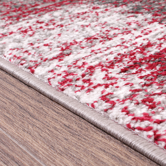 Spirit 160x230cm Mosaic Design Rug In Red And Grey_5