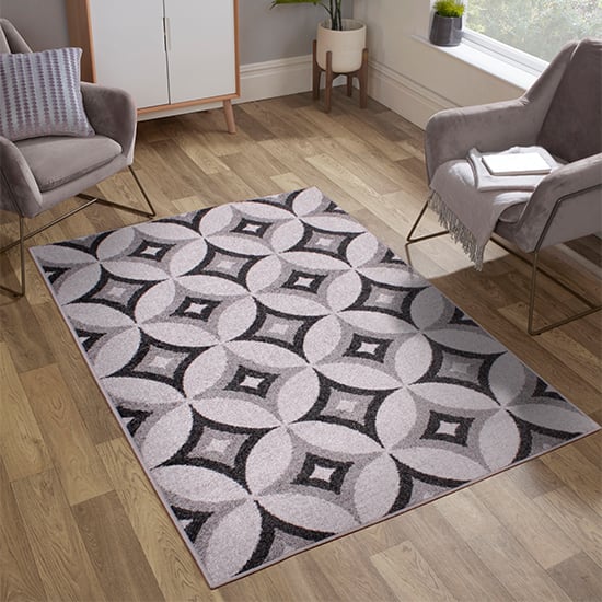 Read more about Spirit 80x150cm star design rug in silver