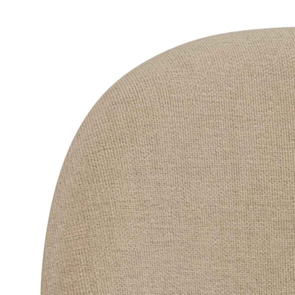 Spokane Fabric Bar Stools With Oak Legs in Pair - Beige