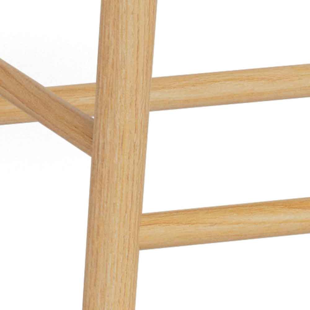 Spokane Fabric Bar Stools With Oak Legs in Pair - Beige
