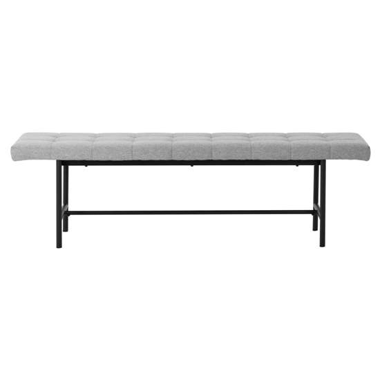 Spokane Fabric Upholstered 160cm Dining Bench In Light Grey_2
