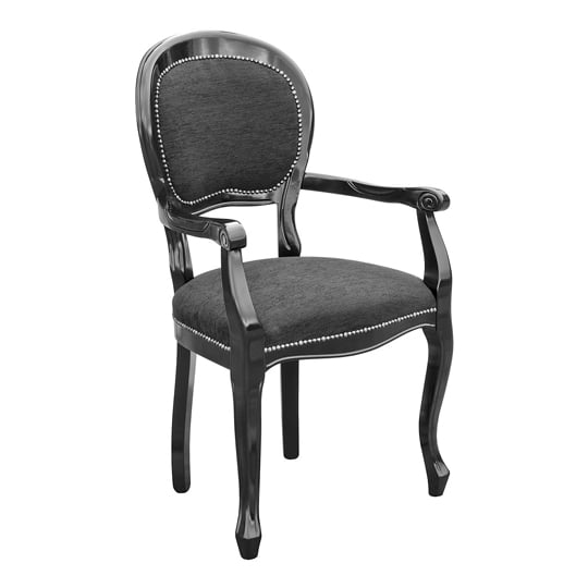 Photo of Spoonback carver dining chair with wooden frame