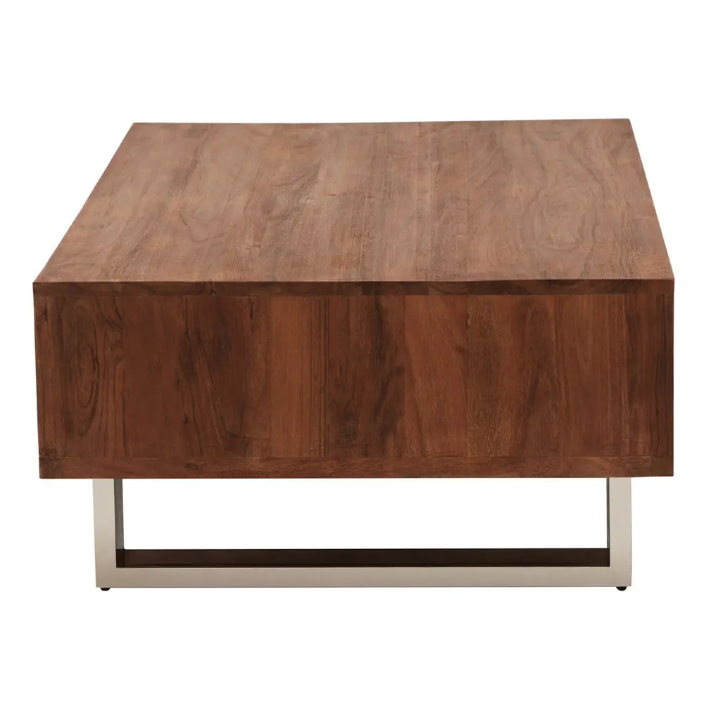 Spooner Wooden Coffee Table With 1 Drawer In Brown