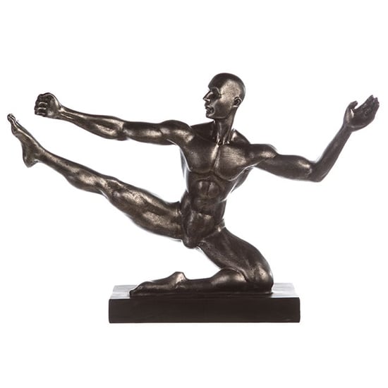 Product photograph of Sportsman Poly Design Sculpture In Antique Anthracite from Furniture in Fashion