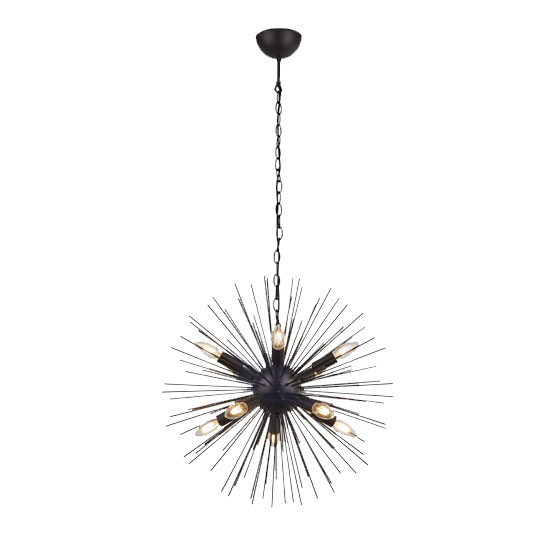 Photo of Sputnik wall hung 10 pendant light in matt black