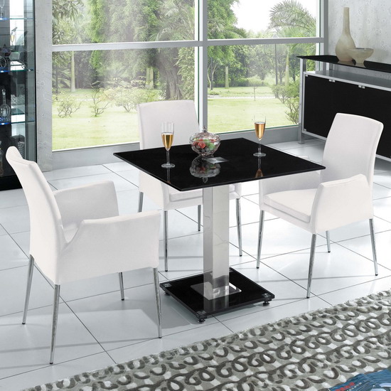 square dining table black - 8 Ideas On Choosing Dining Chairs For Glass Table