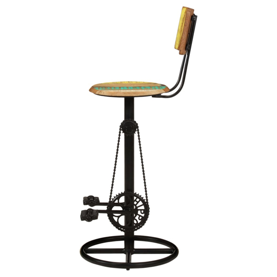 Stacy Multicolour Solid Reclaimed Wooden Bar Stools In A Pair