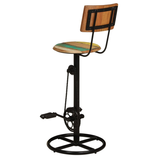 Stacy Multicolour Solid Reclaimed Wooden Bar Stools In A Pair