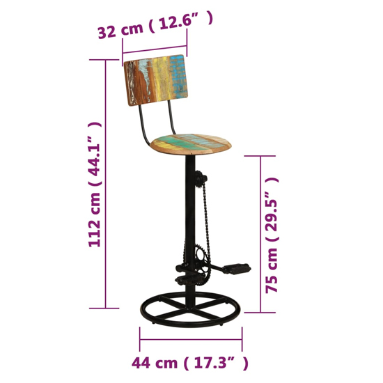 Stacy Multicolour Solid Reclaimed Wooden Bar Stools In A Pair