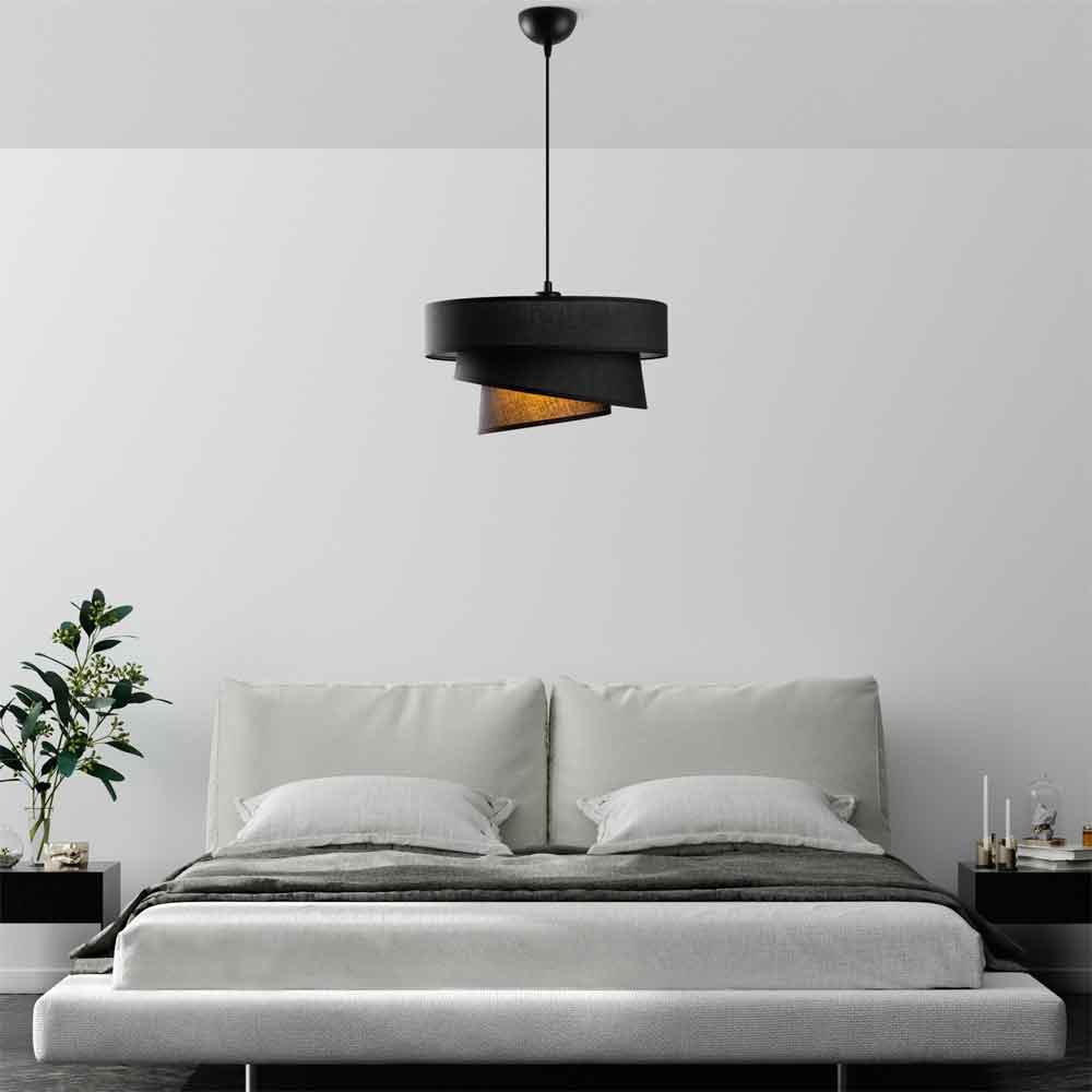 Stage Large Loop Metal Ceiling Pendant Light in Black
