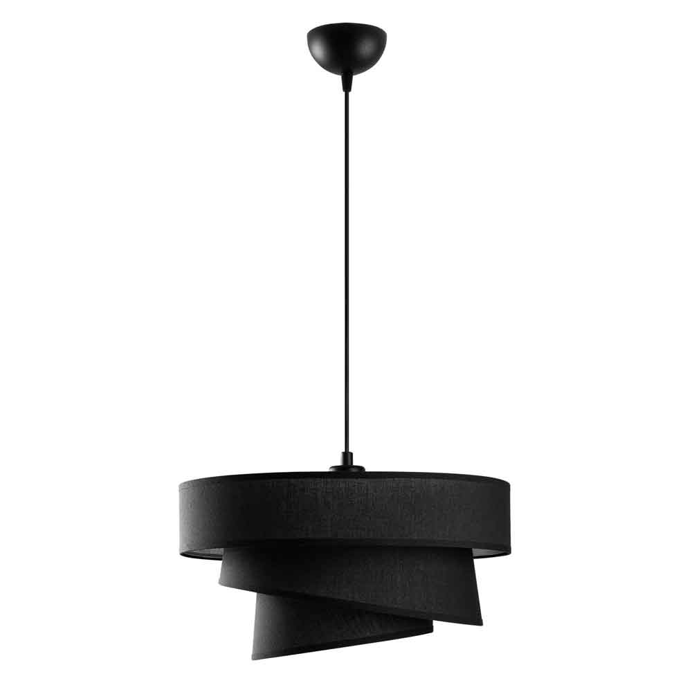 Stage Large Loop Metal Ceiling Pendant Light in Black