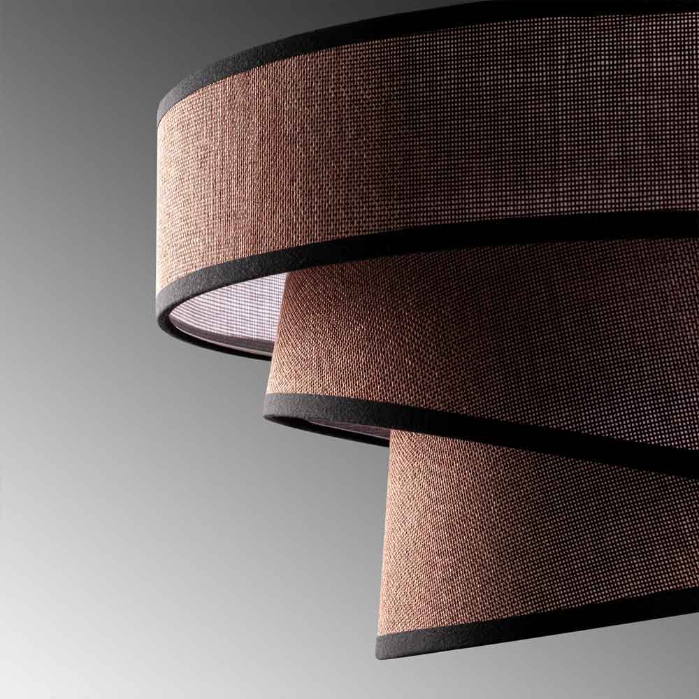 Stage Large Loop Metal Ceiling Pendant Light in Dark Brown