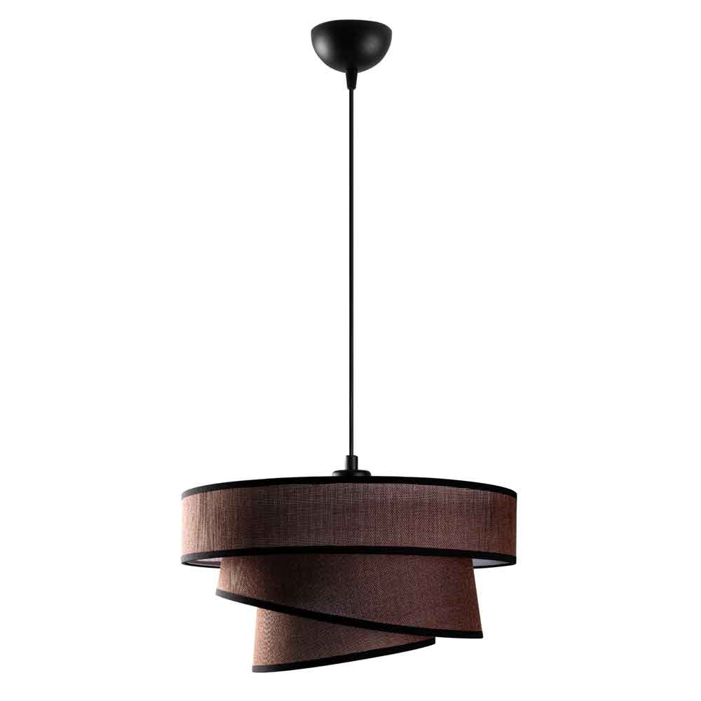 Stage Large Loop Metal Ceiling Pendant Light in Dark Brown