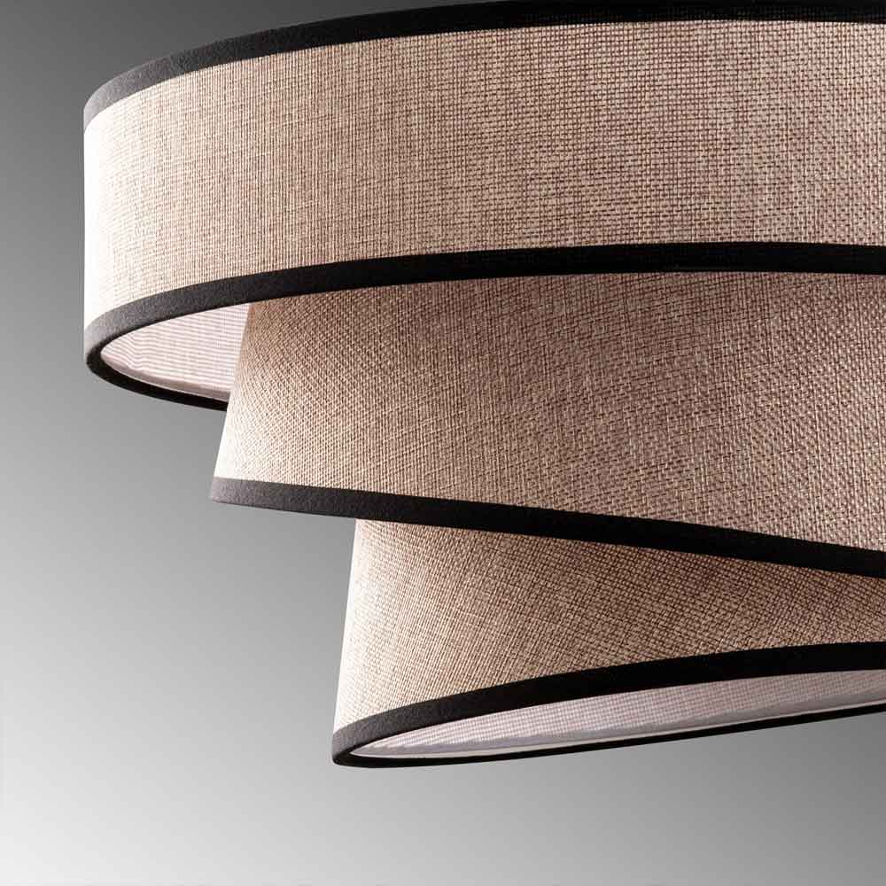 Stage Large Loop Metal Ceiling Pendant Light in Light Brown
