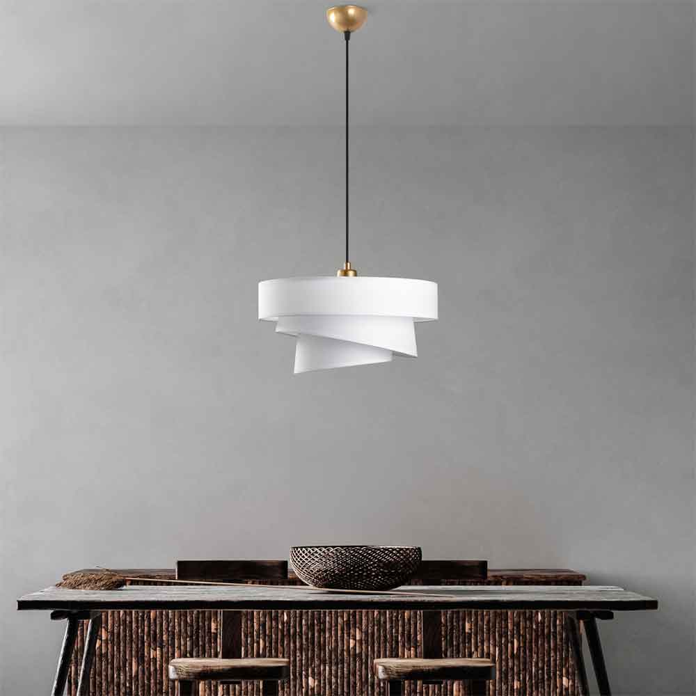 Stage Large Loop Metal Ceiling Pendant Light in White