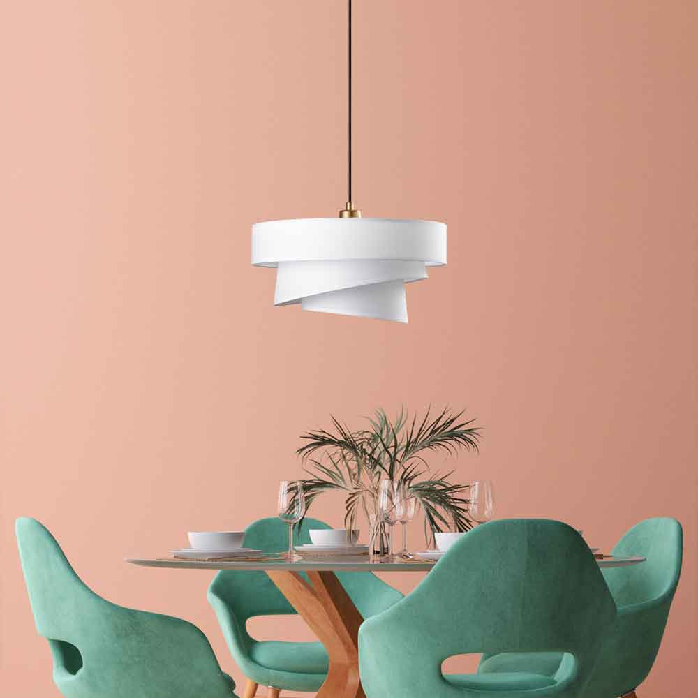 Stage Large Loop Metal Ceiling Pendant Light in White