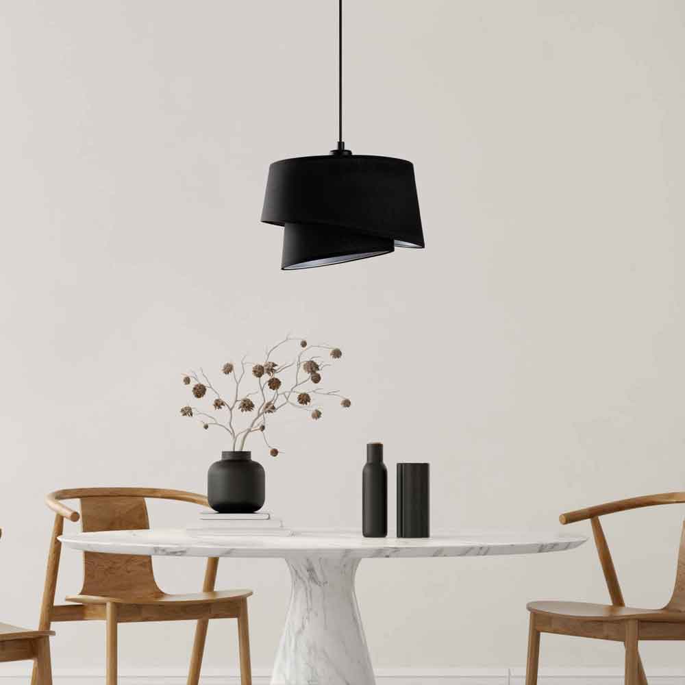 Stage Small Loop Metal Ceiling Pendant Light in Black