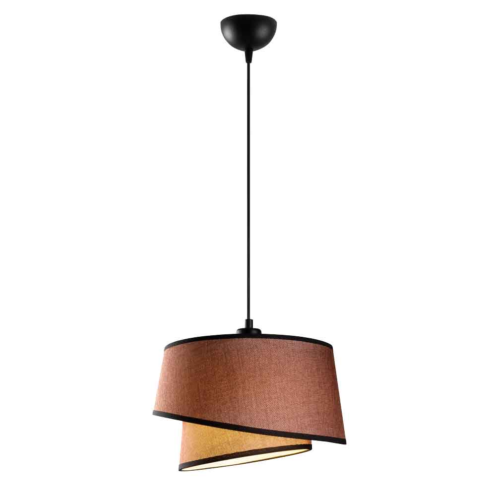 Stage Small Loop Metal Ceiling Pendant Light in Dark Brown