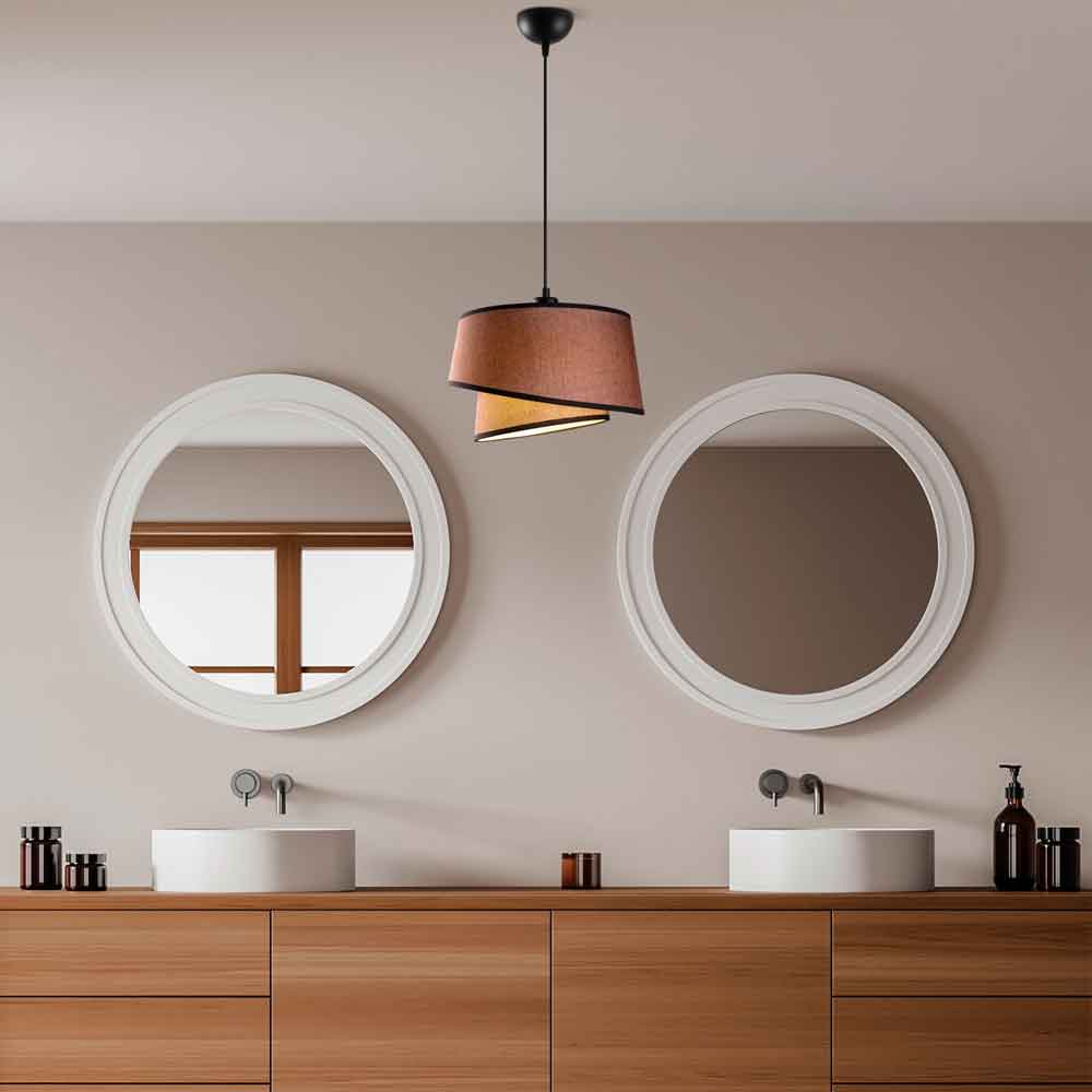 Stage Small Loop Metal Ceiling Pendant Light in Dark Brown