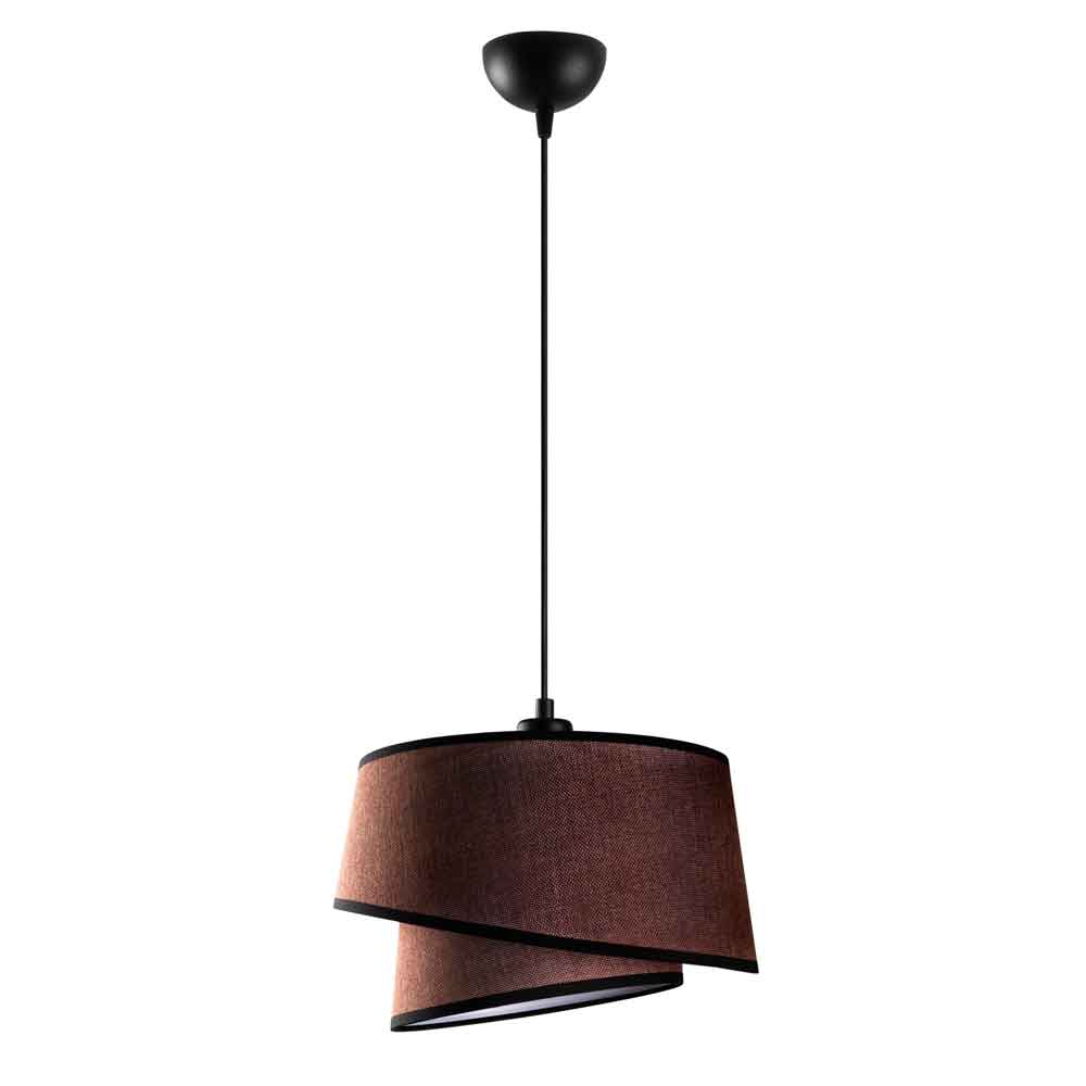 Stage Small Loop Metal Ceiling Pendant Light in Dark Brown