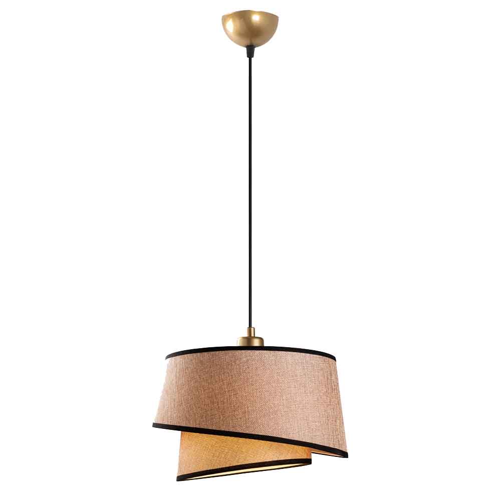 Stage Small Loop Metal Ceiling Pendant Light in Light Brown