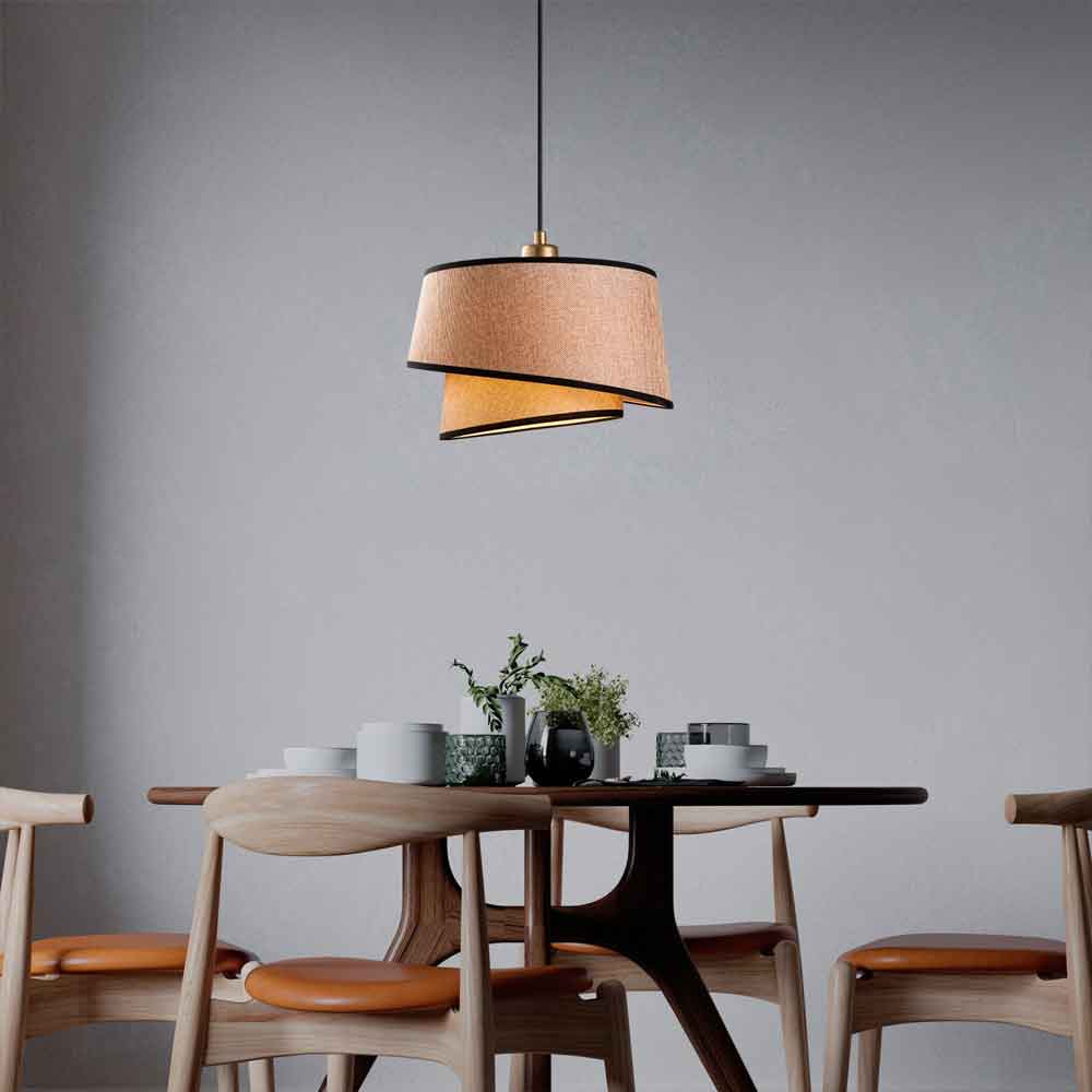Stage Small Loop Metal Ceiling Pendant Light in Light Brown