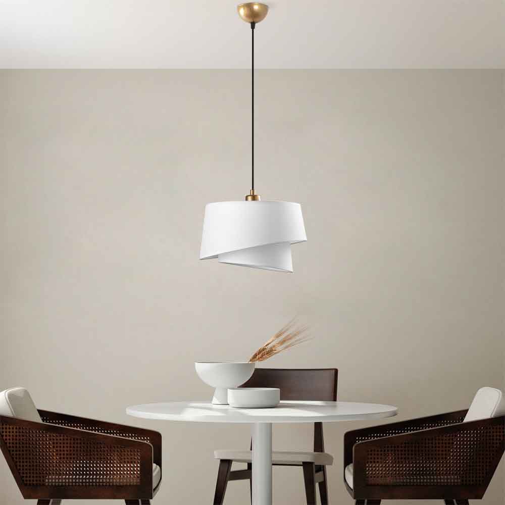 Stage Small Loop Metal Ceiling Pendant Light in White