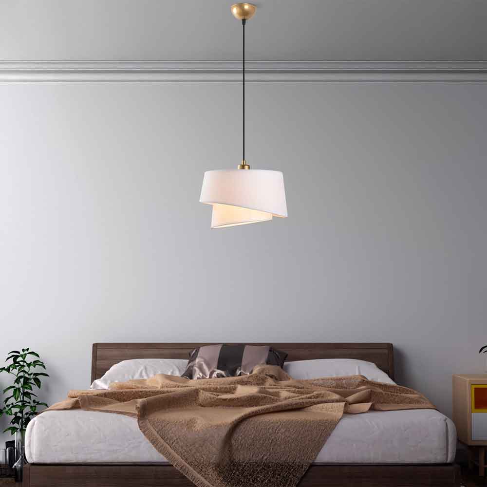 Stage Small Loop Metal Ceiling Pendant Light in White